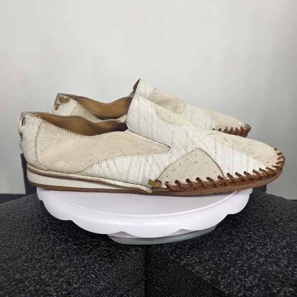 Red Tape White Suede Whipstitch Slip-On Moccasin Loafers Men’s 11 Shoes